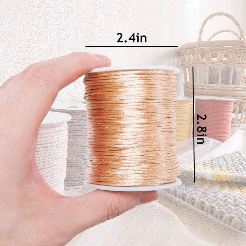 Promise Babe Gold Satin Rattail Cord for Baby Teething Necklace 75m DIY Teether Craft Supplies Line - Image 2